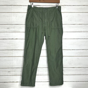 J. Crew Olive Drawstring Cropped Pants